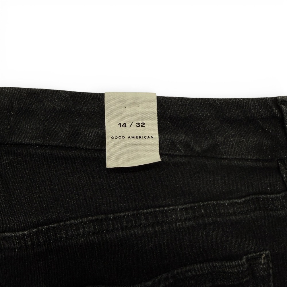 Good American Good Legs Straight Jeans Black Womens 14 /‎ 32 NEW NWT Denim - Picture 15 of 15